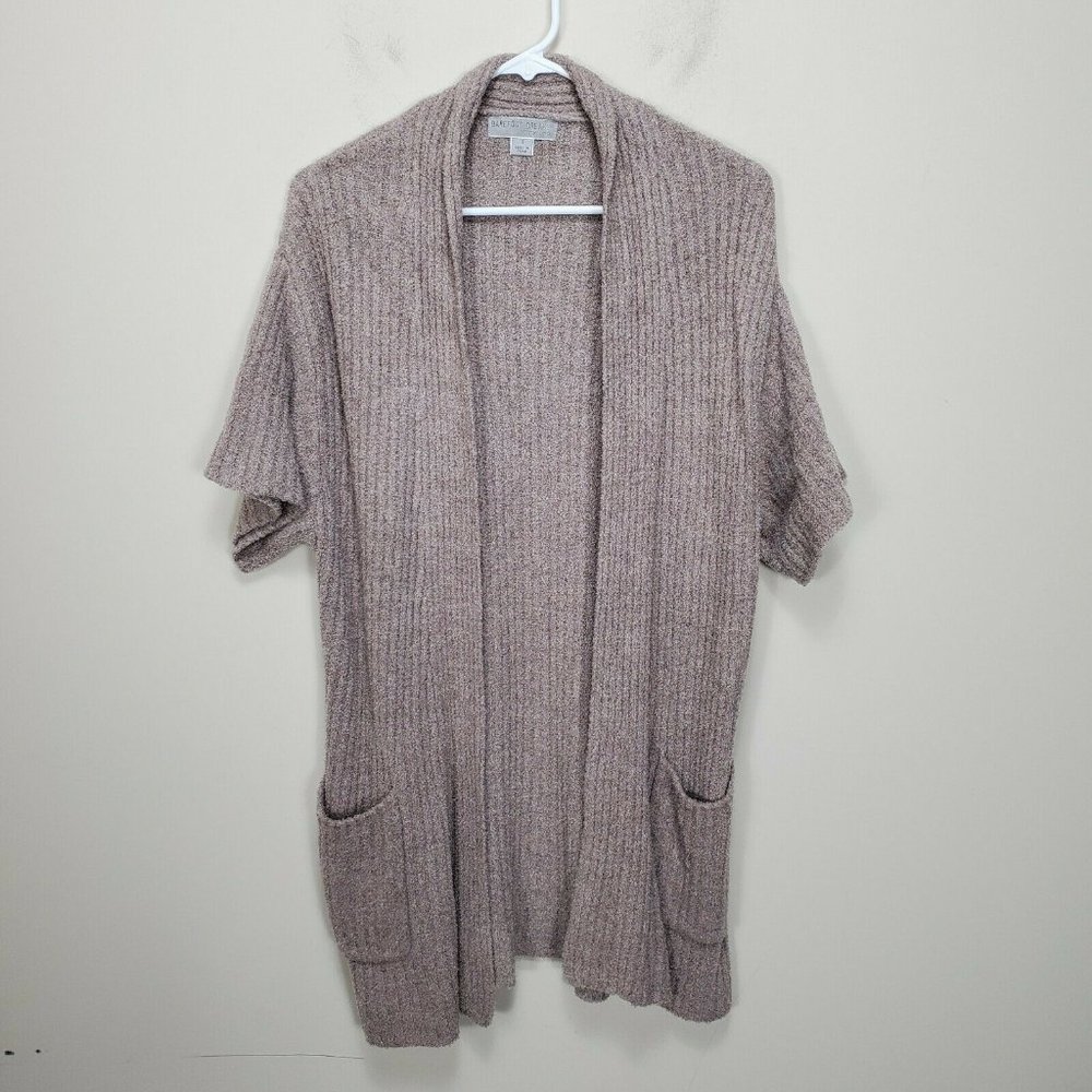 Barefoot Dreams Small Cozychic Light‎ Short Sleeve Open Front Cardigan QVWCL1010